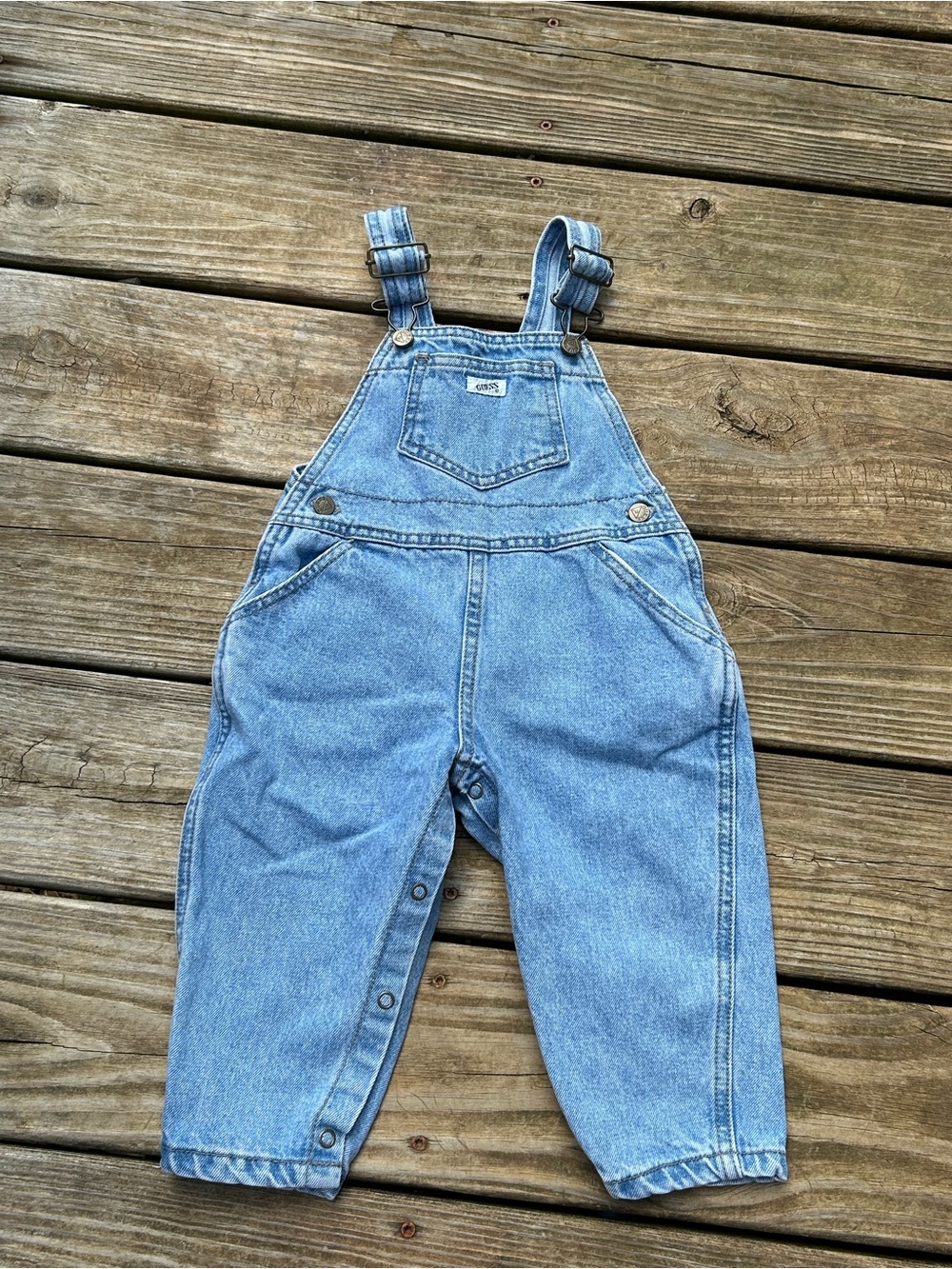 Guess Light Blue Denim Kids Overalls